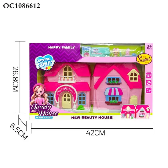 Wholesale Portable Preschool DIY Miniature Children Small Plastic Toys Fold up Mini Doll House