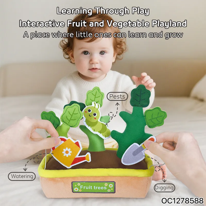 Wholesale Children Custom Fruit Plush Flower Pretend Arts Crafts Flower Garden Play Baby Plant Toy