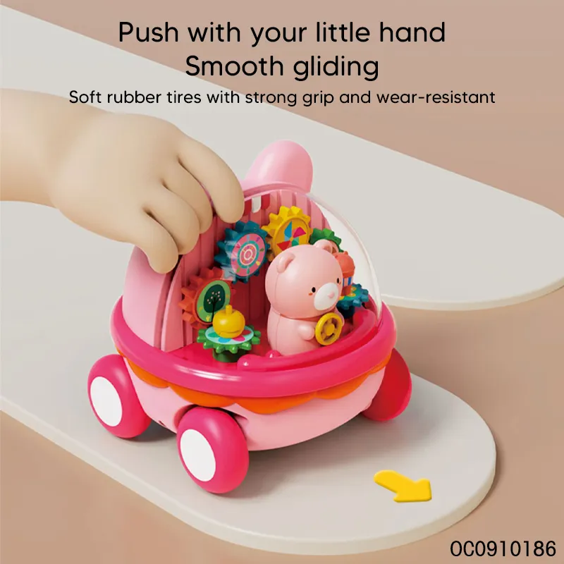 Wholesale Friction Funny Cartoon Construction Mini Car Small Plastic Toy Set for Child