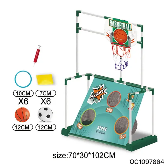 Wholesale 4in1 Toy Football and Basketball Kids Outdoor Ball Game Indoor Playground Net