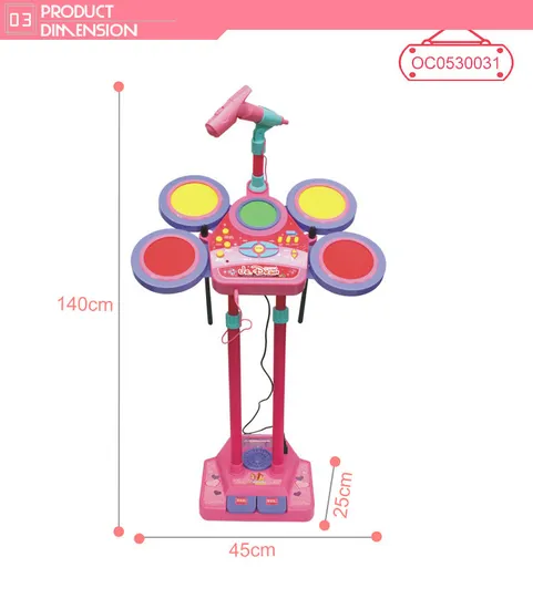 Wholesale Plastic Montessori Musical Instruments Toy Happy Drum