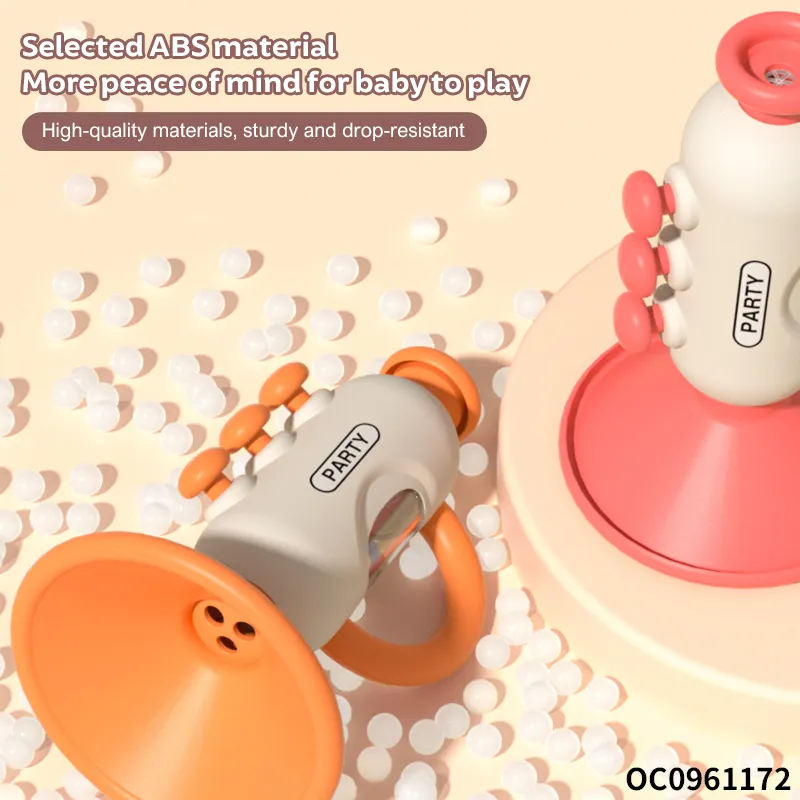 Wholesale Educational Montessori Sensory Intellectual Toy Musical Instruments Plastic Trumpet