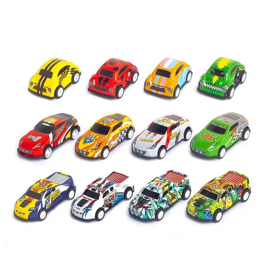 Wholesale Children Mini Diecast 12 Pieces Children Die Cast Metal Racing Car Model Custom Toys for Kids