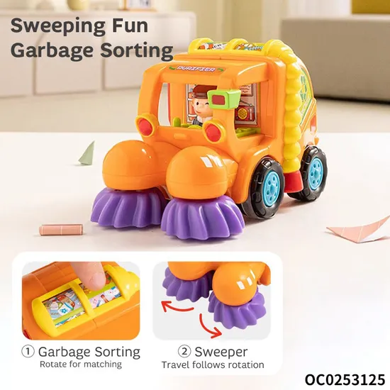 Wholesale Plastic 6PCS Baby Construction Truck Push and Go Car Plastic Model Small Friction Car Toys