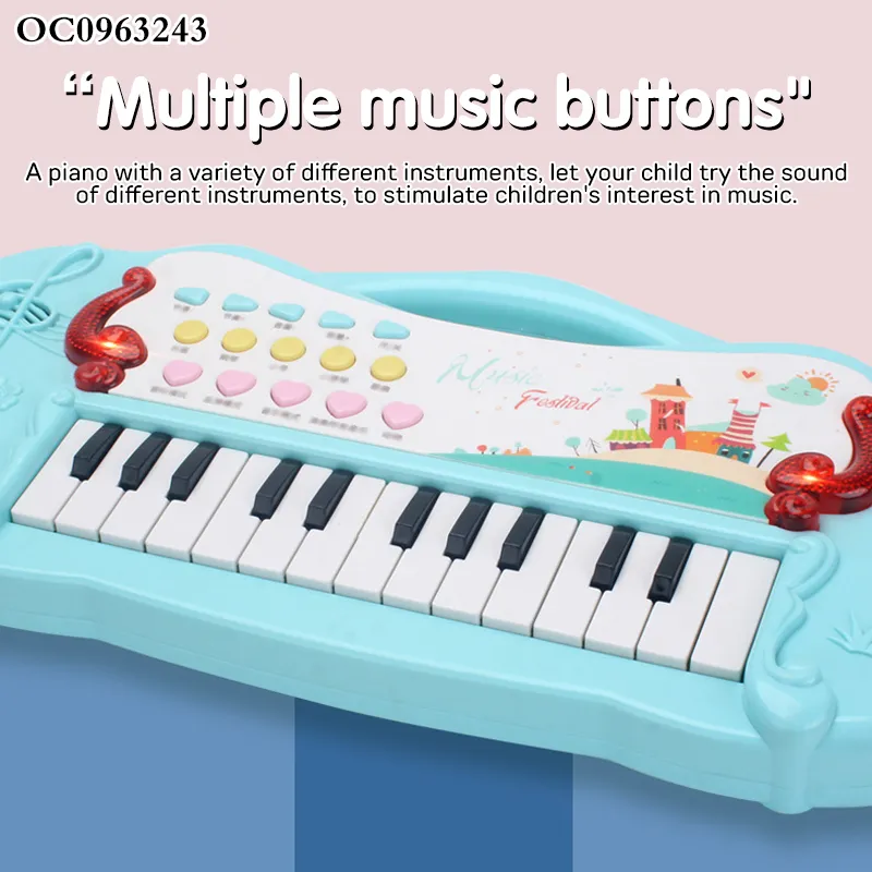 Wholesale Sensory Kids Montessori Toys Electronic Mini Piano Keyboard Music Instrument Musical Keyboard for Kids