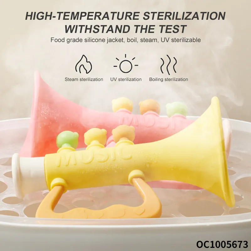Wholesale Musical Educational Baby Handheld Horn Montessori Musical Sensory Toy Trumpet