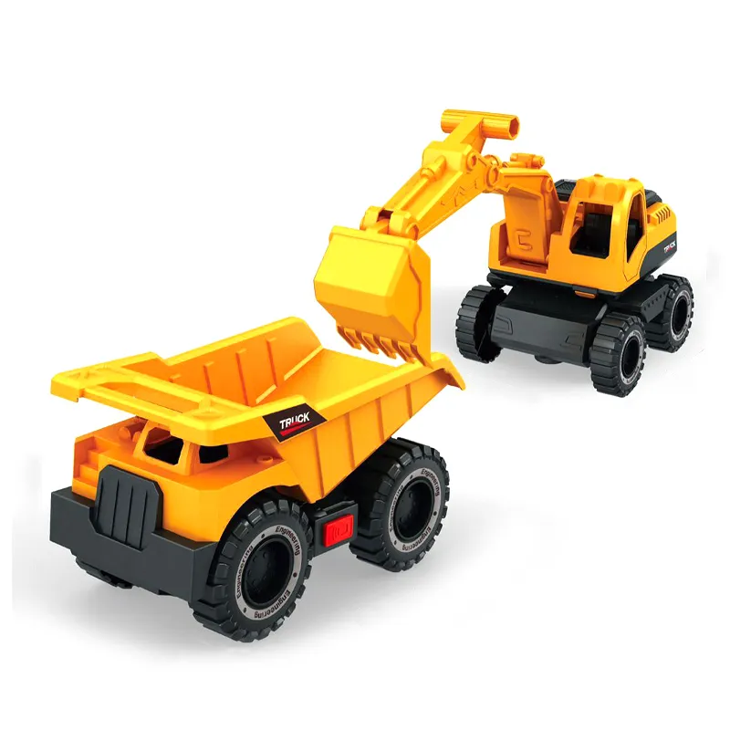 Wholesale 1: 14 Scale Miniature Friction Kids Construction Model Excavator Toy Truck with Light and Sound