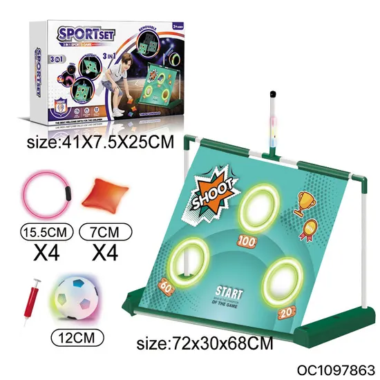 Wholesale Football 3in1 Portable Inflatable Soccer Goal Outdoor Game Families Interactive Toys Goal