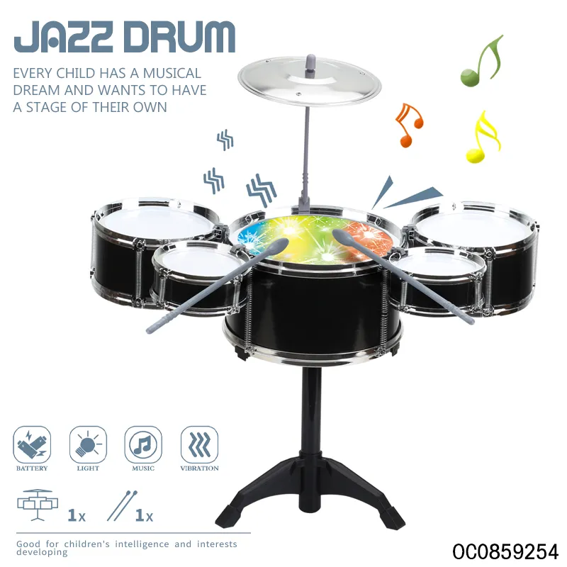 Wholesale Musical Children Interactive Instrument Electronic Plastic Drum Toy for Kid