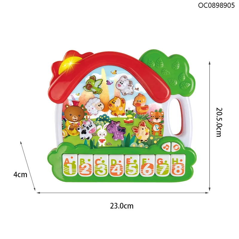 Wholesale Plastic Battery Operated Keyboard Piano Toy Musical Instruments Light up Kids Educational Montessori Toys