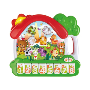 Wholesale Plastic Battery Operated Keyboard Piano Toy Musical Instruments Light up Kids Educational Montessori Toys