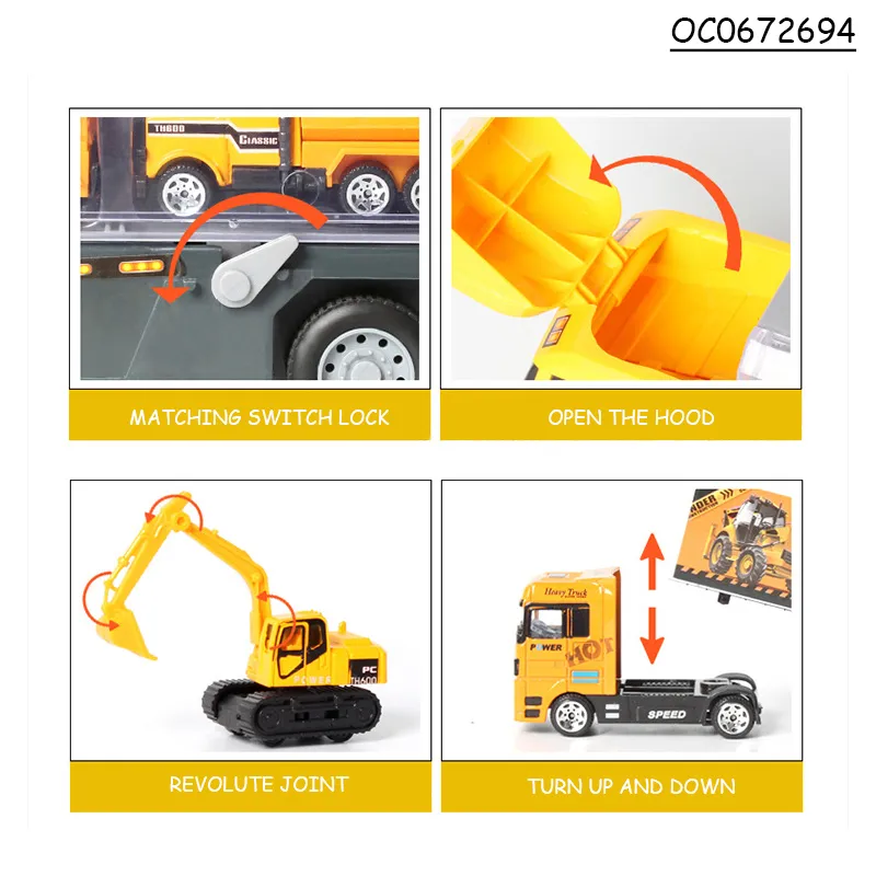 Wholesale Diecast Scale Models Alloy Die Cast Engineering Truck