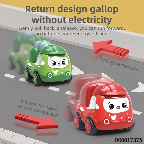 Wholesale 6 PCS Little Engineer Toy Set Play Children Kids Small Pull Back Cartoon Cars