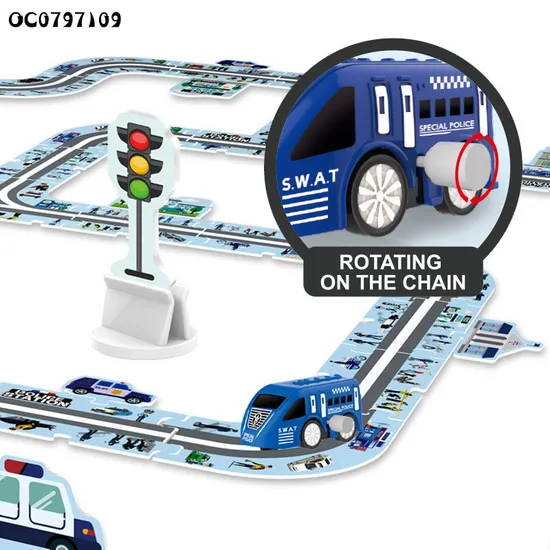Theme New Novelty Toys Kids DIY Assembly Puzzle Board Game Track Toy with Wind up New Car Toy for Boys