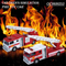 Friction Toy Vehicle Diecast Fire Fighting Truck Rescue Toy with Light Sound