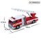 Friction Toy Vehicle Diecast Fire Fighting Truck Rescue Toy with Light Sound