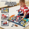 Boys Kids Gift Items Cartoon City Track Parking Lot Toy Gas Station Scenes Railway Racing Car Toys with 2PCS Alloy Car for Sale