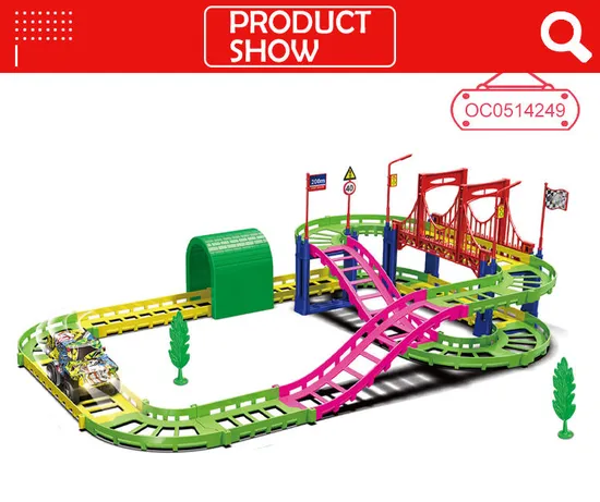 Christmas Racing Rail Car Model Electric Track Light Rails Car Educational Toy