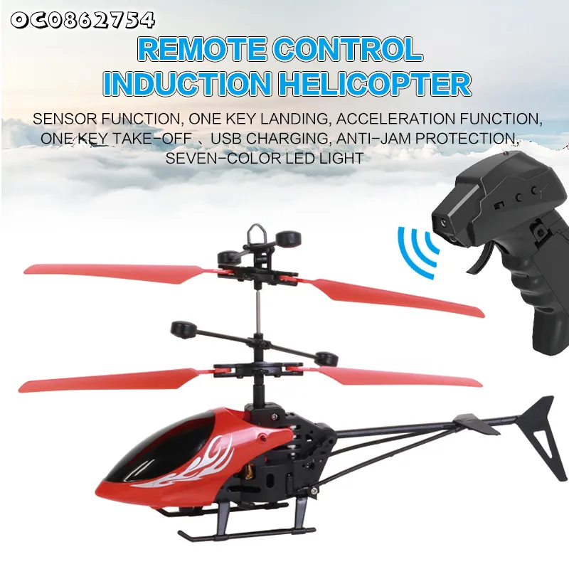 Wholesale Mini LED RC Small Remote Control Hand Gesture Flying Toys Helicopter with Light