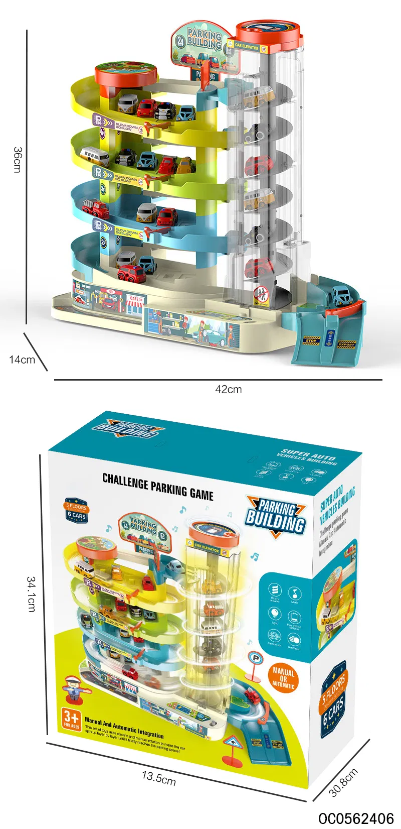 Creative Construction Track Assembly Play Set Slot Building Toy with Light Music