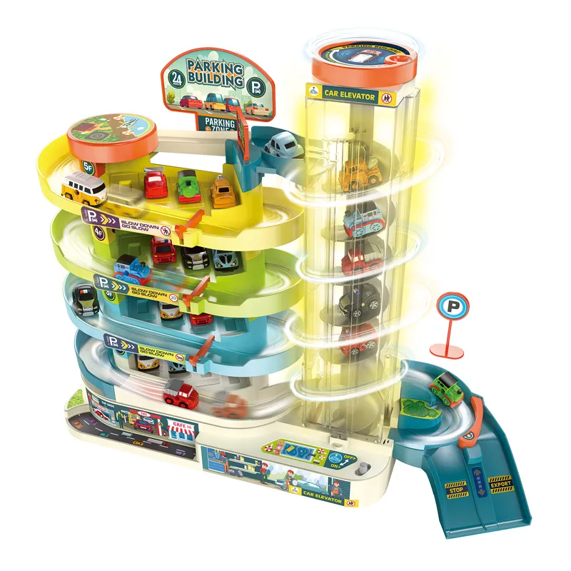 Creative Construction Track Assembly Play Set Slot Building Toy with Light Music
