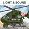 Mini Wholesale Role Play Mini Fighter Plane 1: 20 Scale Model Helicopter for Kids with Light and Sound