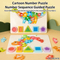 Kindergarten Toy Montessori Early Education Family Wooden Dinosaur Activity Wall Jigsaw Puzzle Game Busy Board Toy