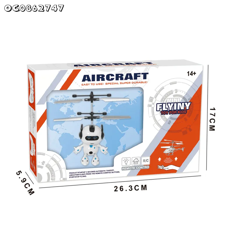 Children Aircraft Remote Control Hand Sensor Flying Toys RC Helicopter with Light