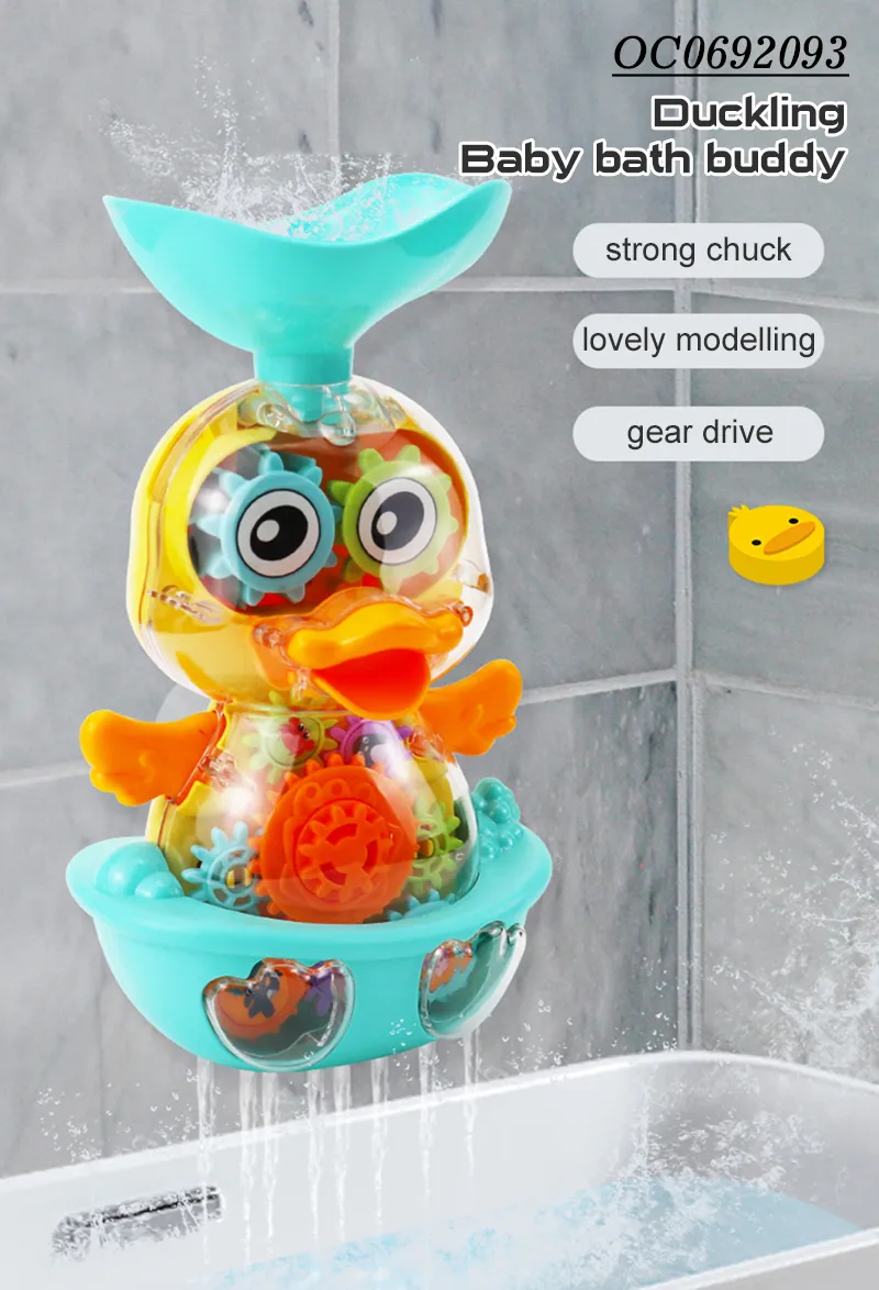 Transparent Gear Duck Baby Shower Head Gift Set Sprinkler Bath Toys Bathtub New Bath Toys
