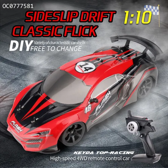 4WD High Quality Remote Control Drift 1: 10 RC Race High Speed Stunt Car Toy
