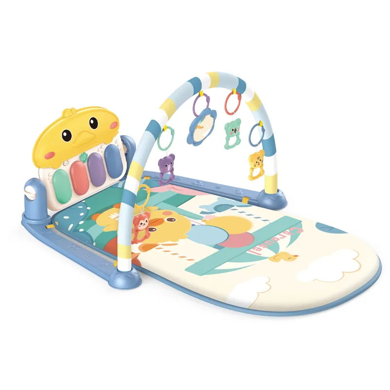 Newborn Pedal Musical Piano Creative Training Play Gym Soft Safe Mat with Hanging Toys