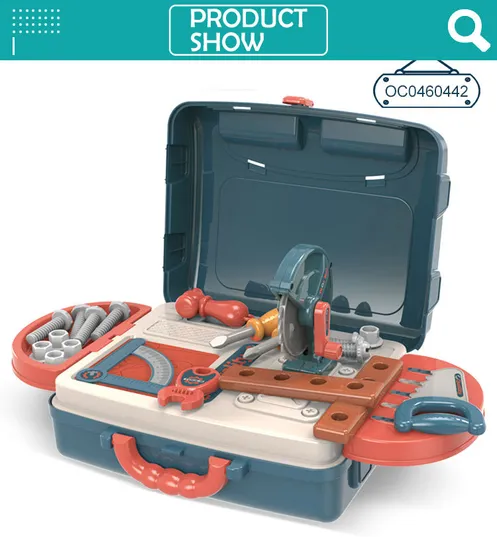 Boys Easy Carry Gaming Tool Box Set Mechanics Pretend Tool Toy