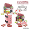 Wholesale Children's Plastic Pretend Role-Play Pink Kitchen Food Toys for Kids