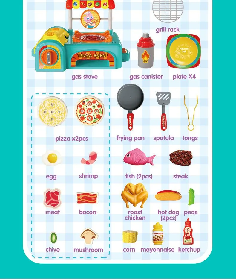 Wholesale Children Gift Kitchen Pretend Play Plastic Toy Kids Plastic Children House Cooking Play Set