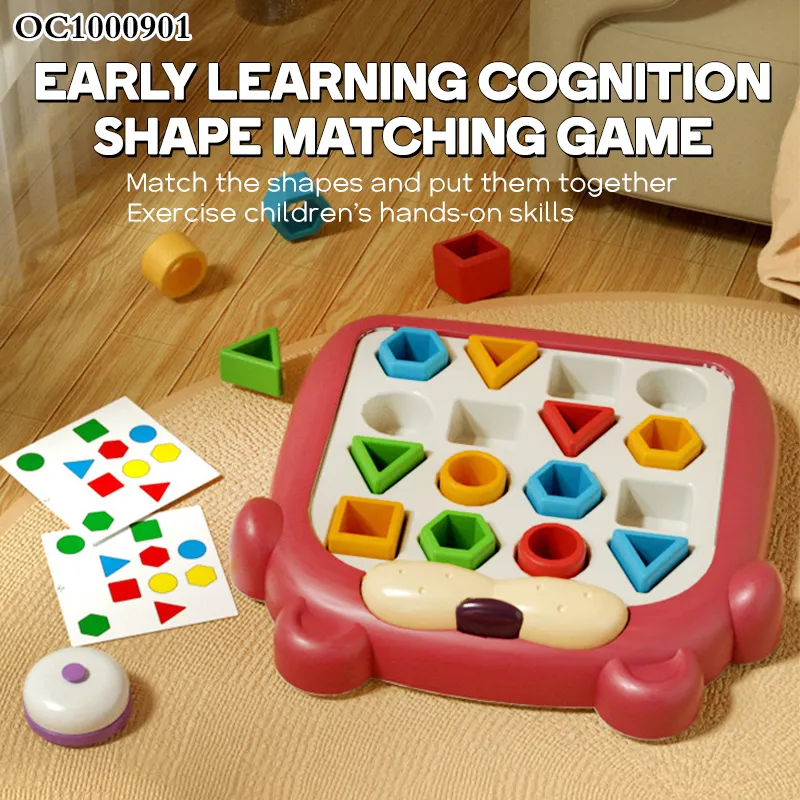 Wholesale Educational Montessori Kids Learning Early Education Cognitive Function Developing Sorting and Baby Building Block Matching Toy