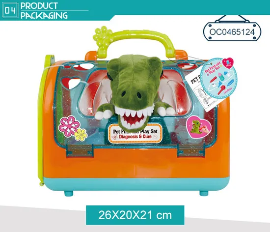 Wholesale Educational Montessori Doctor Pet Play Dinosaur Plush Kids Play Set Toys
