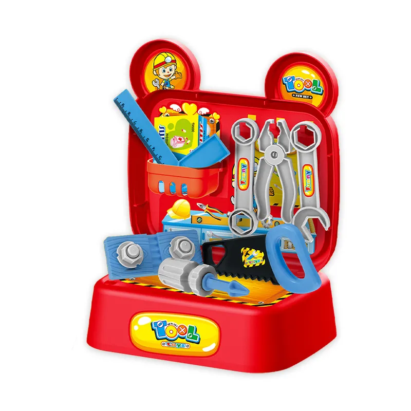 17PCS Pretend Play Kids Tool Box Construction Repair Kit Toy Set Toddler for Children