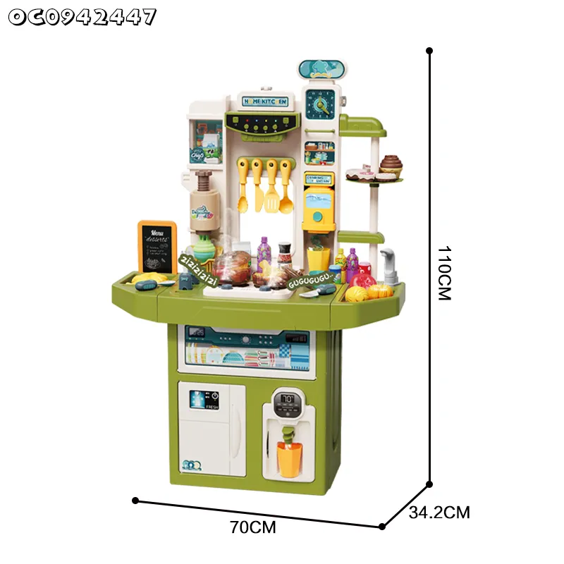 Wholesale Educational Pretend Role Play Set Simulation Tableware Cooking Water Spray Large Children's Plastic Kitchen Toy