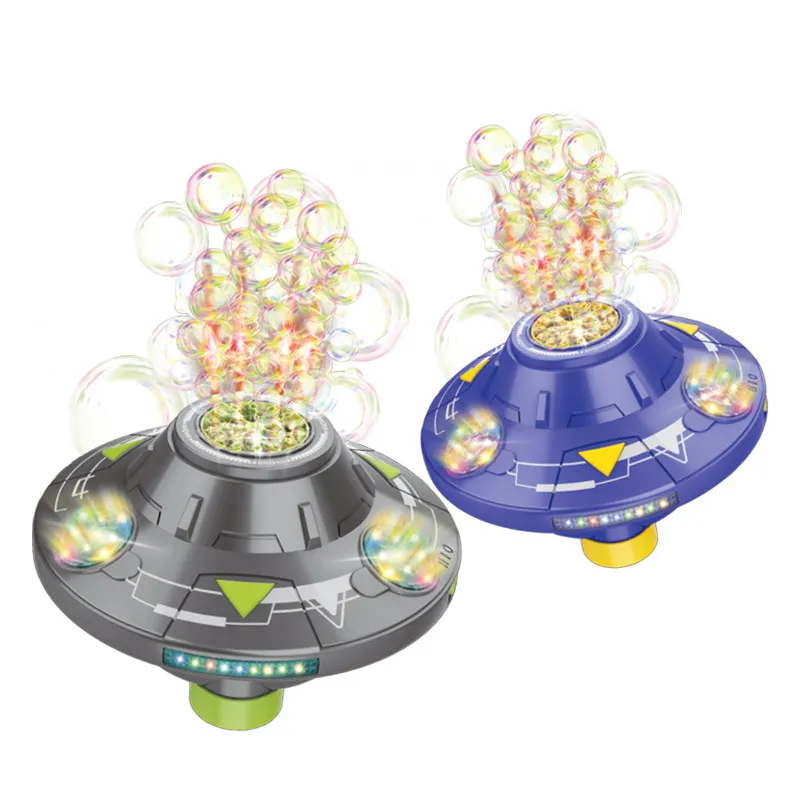 Kids Wholesale 32 Hole LED Light up Novelty Funny Toys Spinning Top Soap Electric Bubble Machine