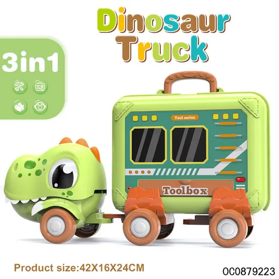Dinosaur Truck Storage Children's Drill Machine Set Hand Tools Toys Box