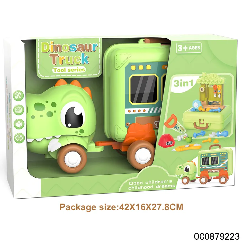 Dinosaur Truck Storage Children's Drill Machine Set Hand Tools Toys Box