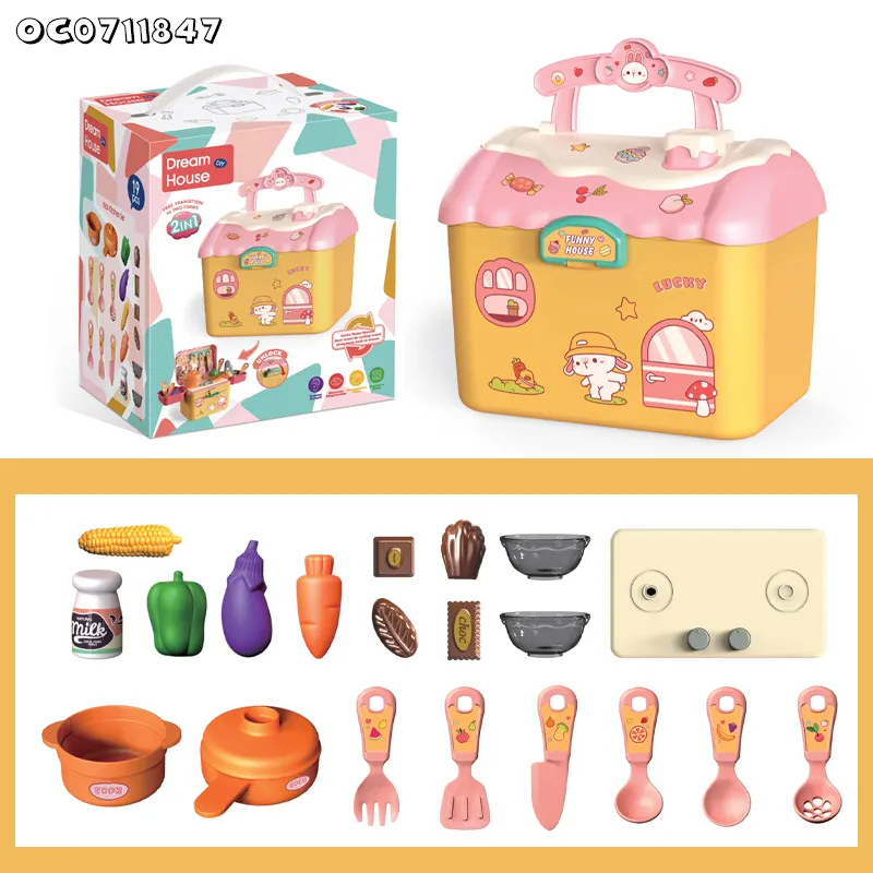 Plastic Vegetables Wholesale Vegetable Fruit Food Cooking Pretend Play Small Kitchen Set Toy for Kids