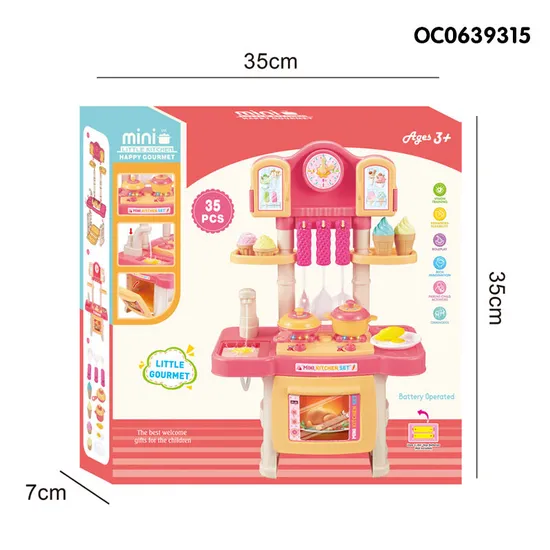 Wholesale Girls Mini Kitchen Playset Pretend Play Home Cooking Tool Toys for Kids