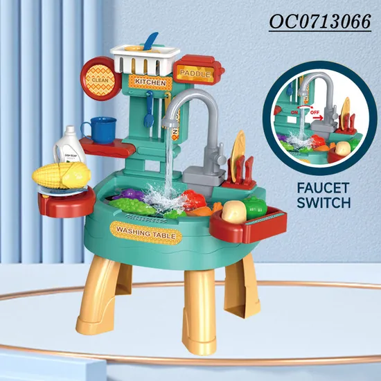 Wholesale Educational Pretend Play Children Vegetable Washing Machine Spray Children's Plastic Kitchen Toys