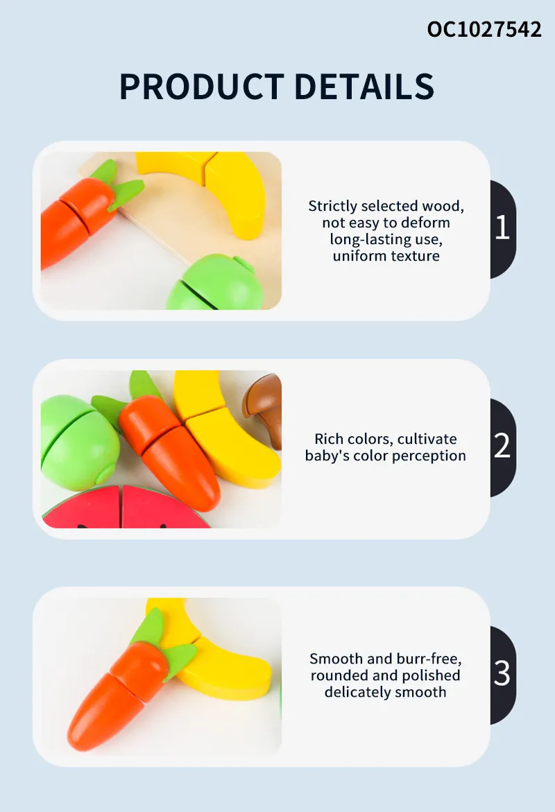 Wholesale Baby Gifts Learning Wooden Educational Toddler Kitchen Fruit Vegetable Cutting Toy Kitchen