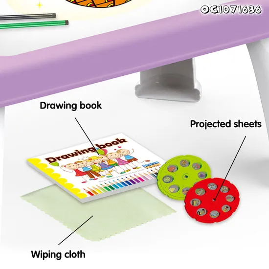 Children LED Projector 12PCS Pen Book Projector Slides Painting Wholesale Magnetic Writing Drawing Table Board