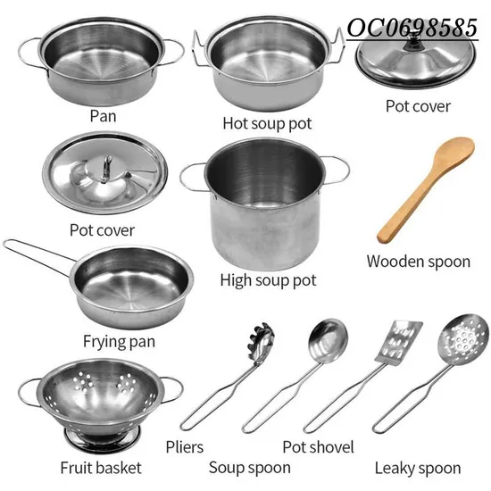Wholesale Best Kids Girls Toys Steel Kitchen Tool Cooking Set Vegetable Fruit Food Toys