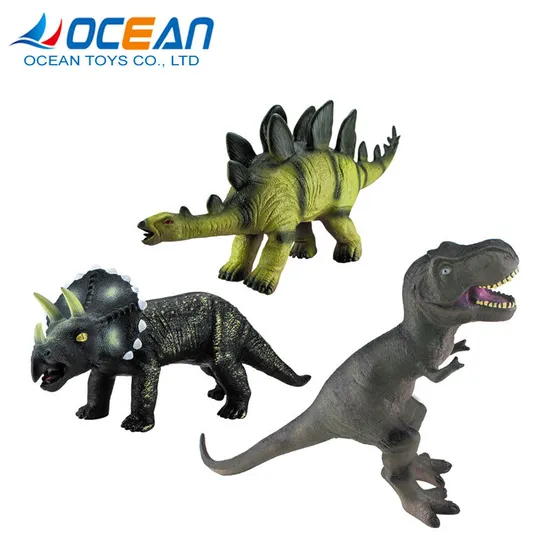 Simulation Appearance IC Roar Sound Soft Rubber Kids Dinosaur Toys Filled with Cotton