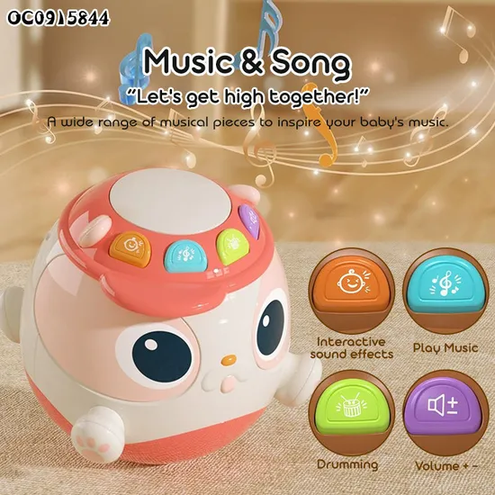 Wholesale Electronic Learning Electronic Piano Hand Drum Musical Instrument Toy with Light and Sound