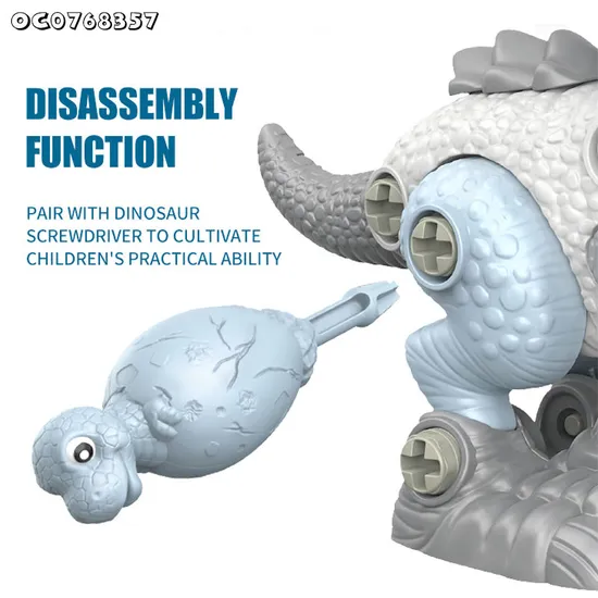 Other Role Playing Games and Preschool Development Plastic Stegosaur Small DIY Assemble Walking Dinosaur Toys with Light up Sound